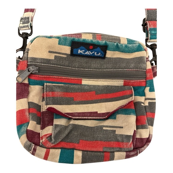 Kavu Tan and Orange Mini Bag Compact Crossbody - Picture 2 of 4